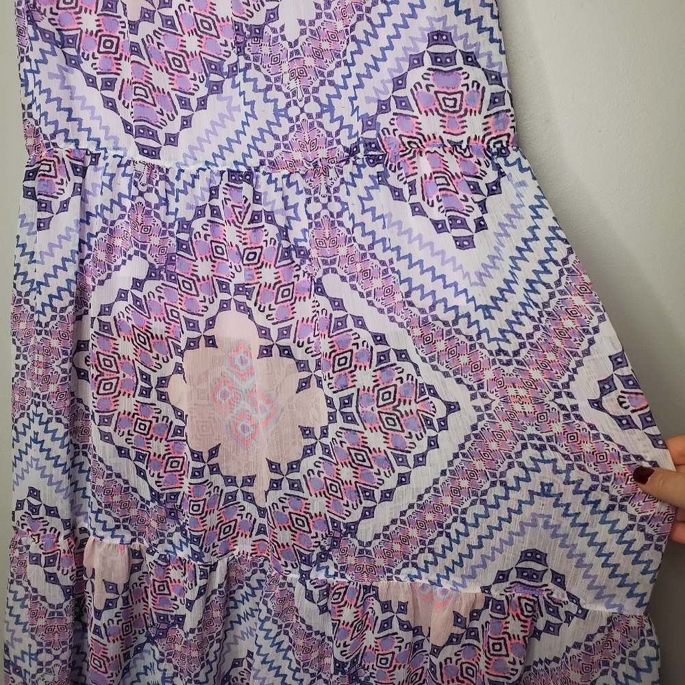 SOLD Express Boho Maxi Skirt Tapestry Print Purple S - Picture 6 of 16